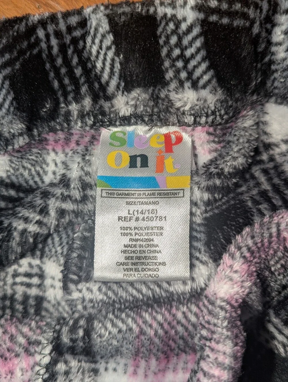 2 Fluffy Fleece Plaid Pajama Pants 14-16
